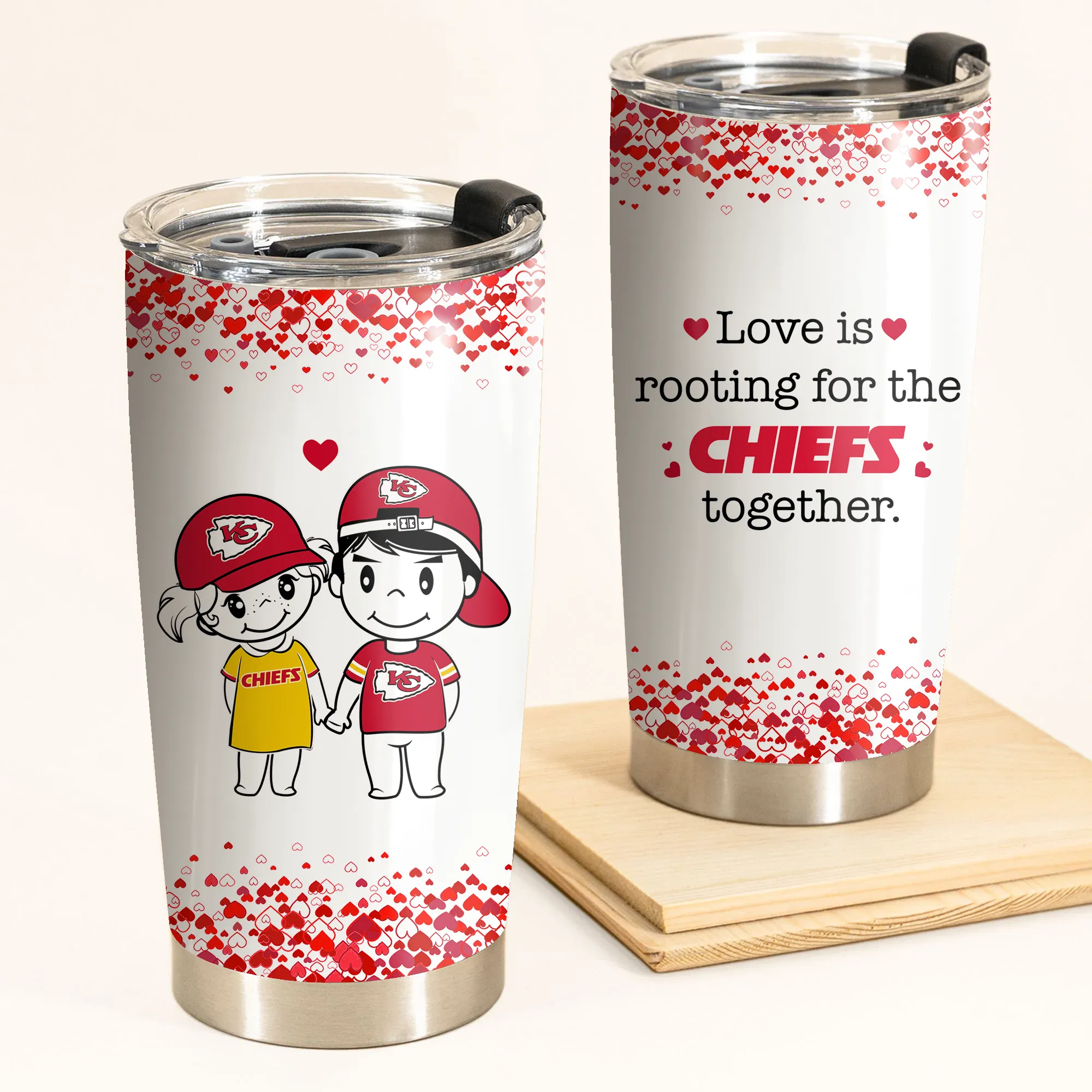 Valentine's Day Gift - Kansas City Football Tumbler