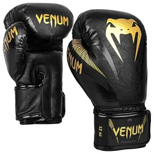 Venum Impact Boxing Gloves - Gold/Black - 10 Oz (VENUM-03284-126-10oz)