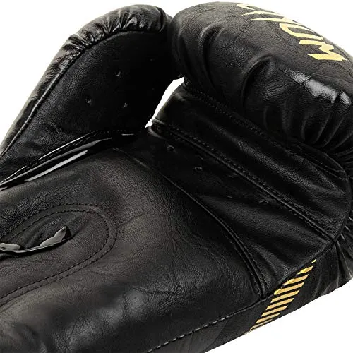 Venum Impact Boxing Gloves - Gold/Black - 10 Oz (VENUM-03284-126-10oz)