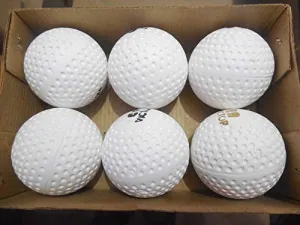 Victall Leather Field Hockey/Cricket/Golf Training Practice Ball - Red