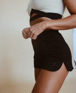 Vintage Gym Short - Black