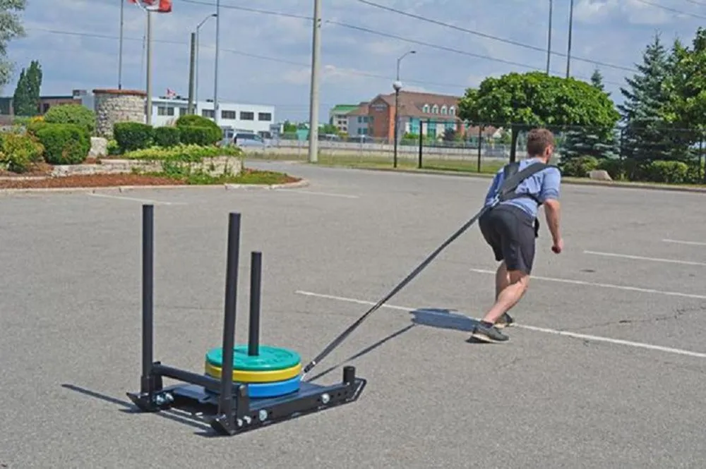 Weighted Sled Shoulder Harness Training Set for CrossFit, Bodybuilding, Speed, Power, Sports