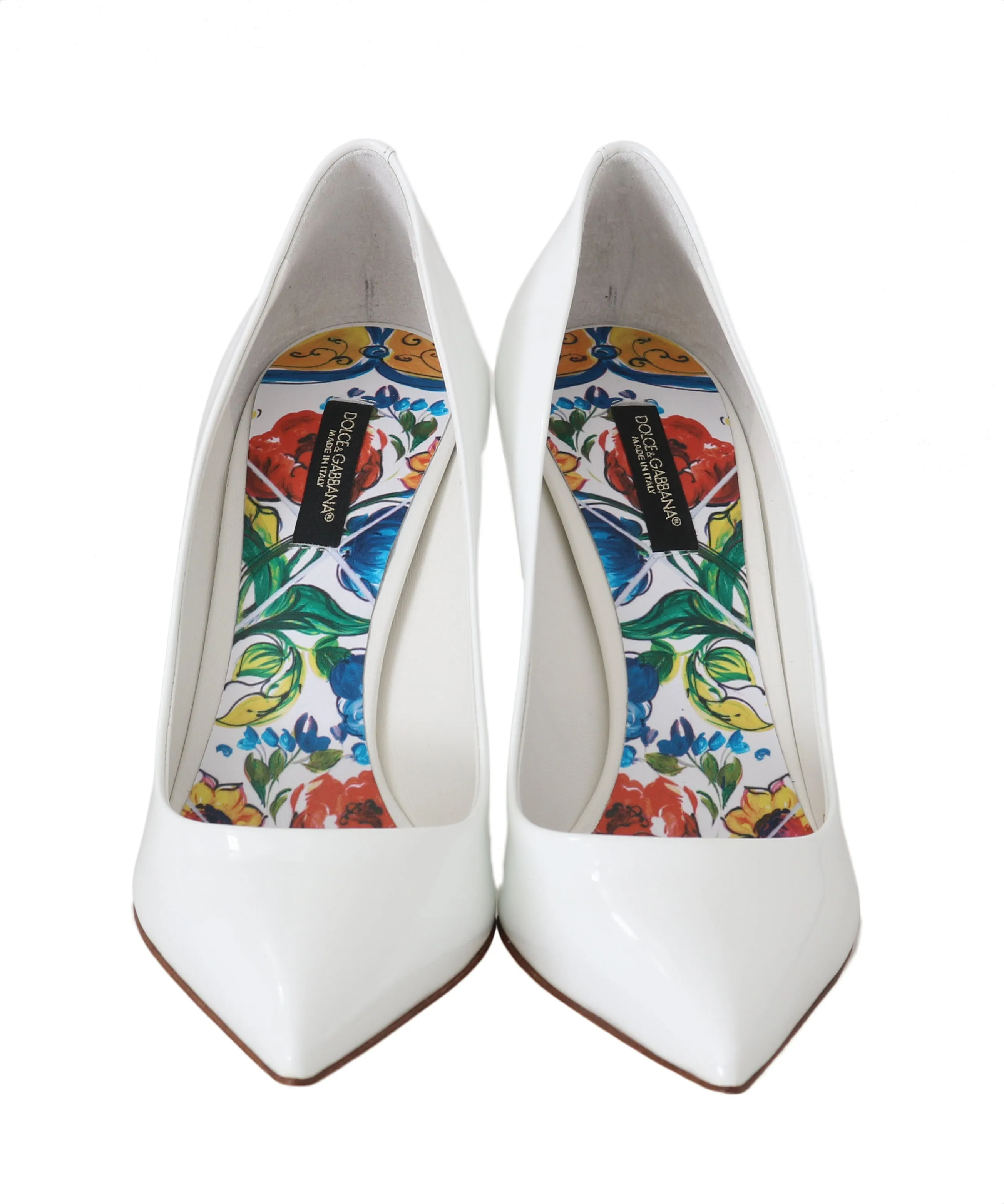 White Bellucci Leather Classic Pumps