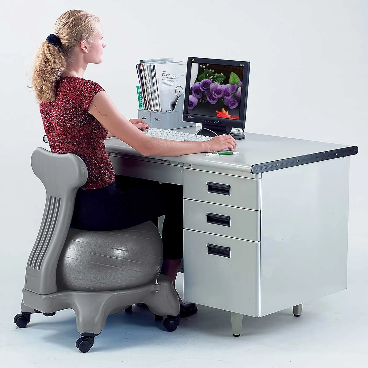 Wholesale Fitness Ball Chair with Back Rest