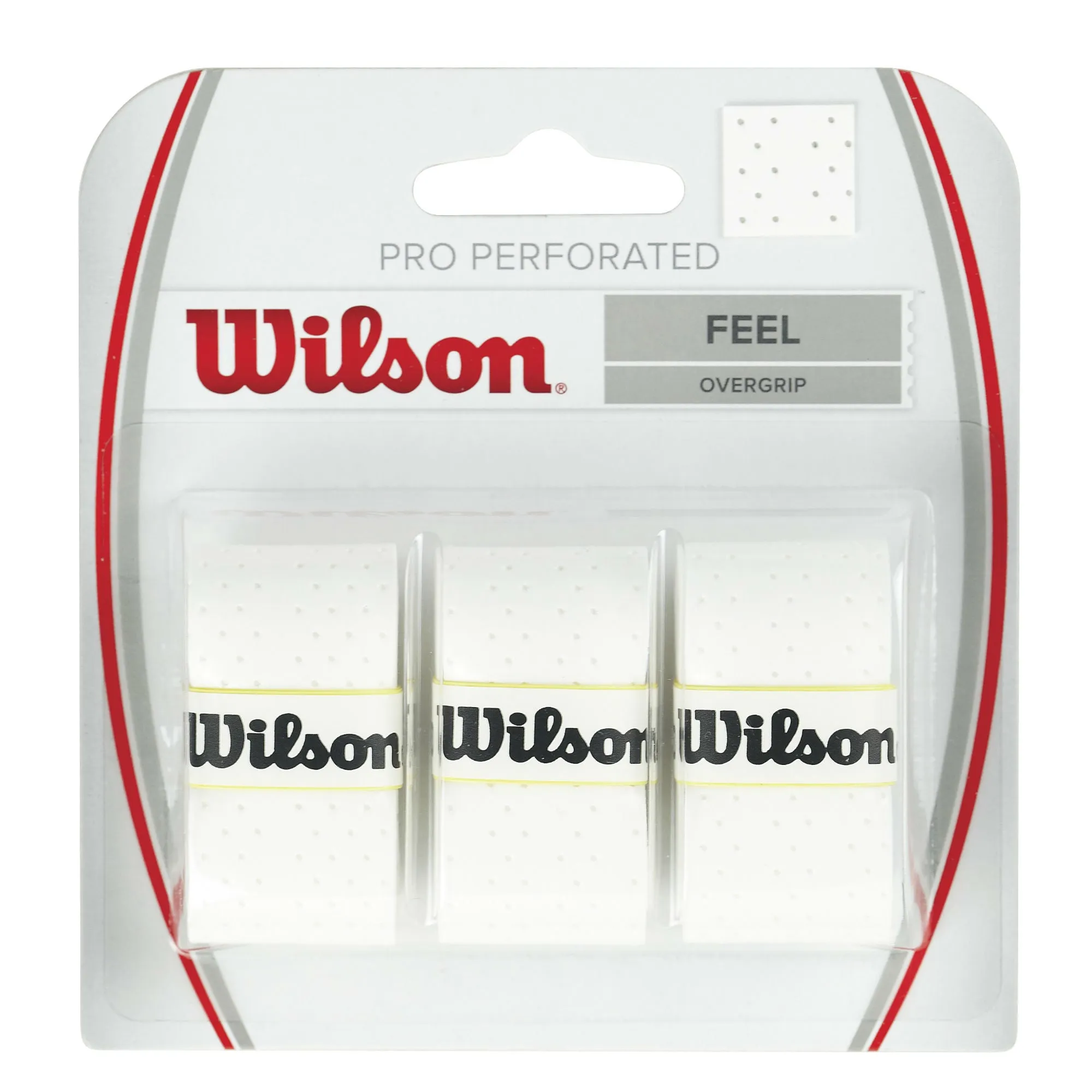 Wilson Pro Perforated Overgrip 3 Pack (White)