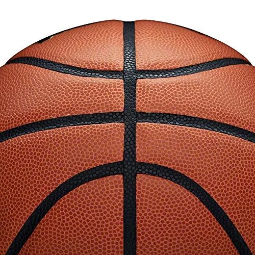 Wilson Rubber with Pebbled Composite Leather Evolution Indoor Game Basketball, Official Size (29.5"), Black, Orange