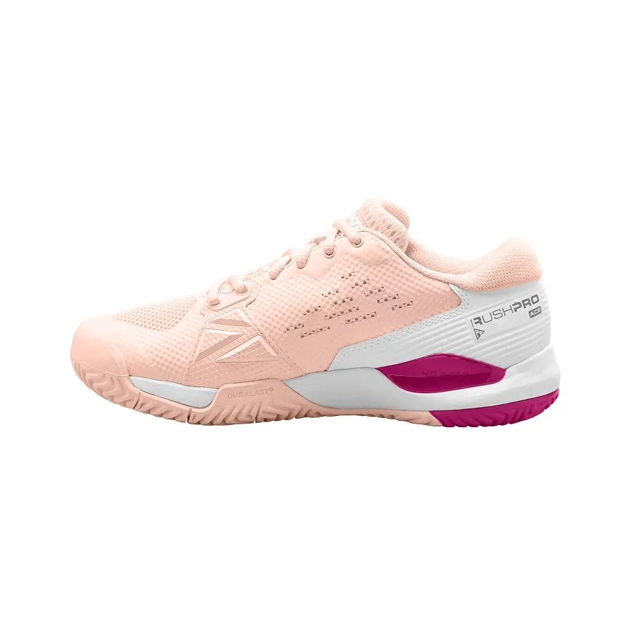 Wilson Women's Rush Pro Ace (Scallop/White) WIDE