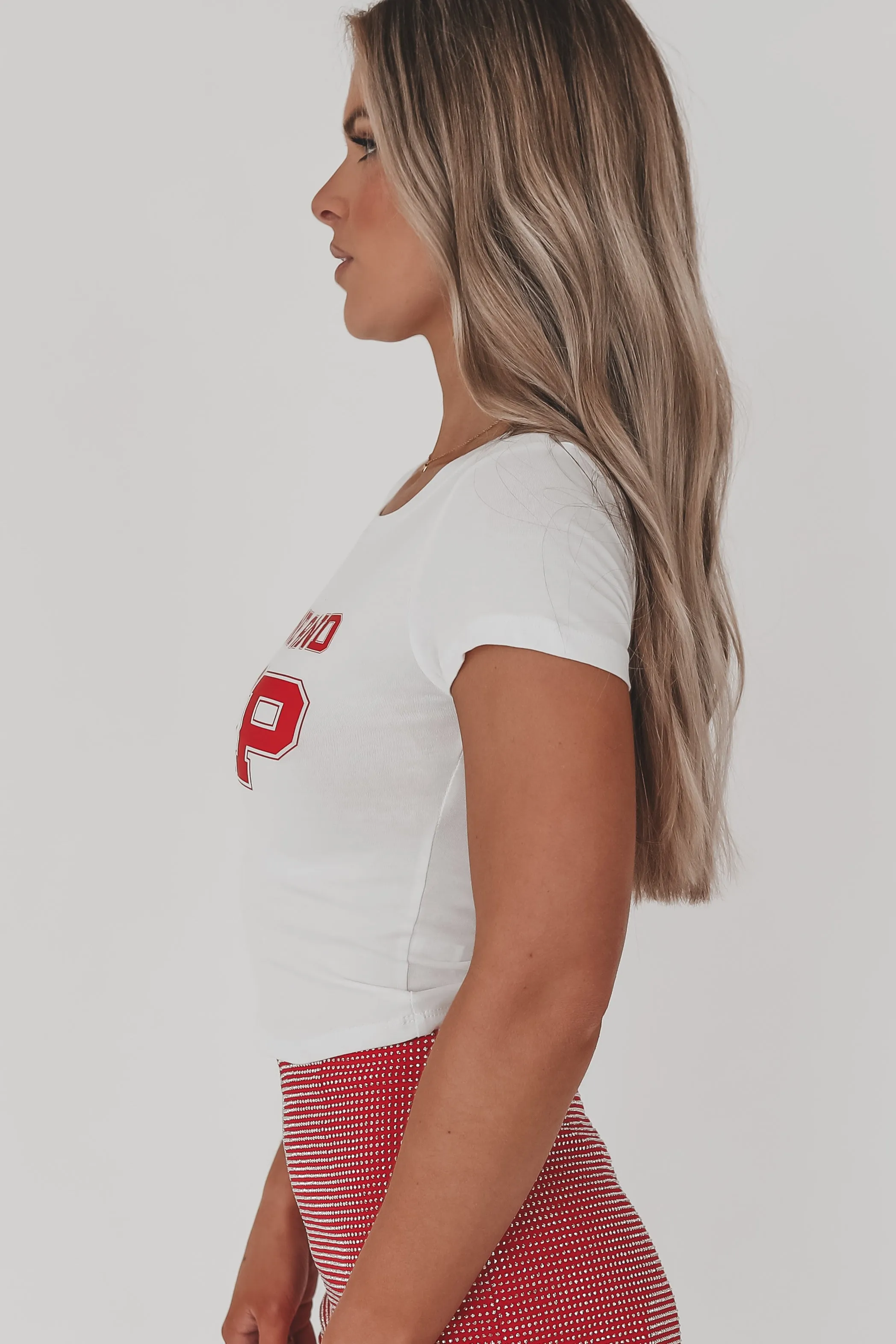 Wine And Yap Graphic Cropped Babydoll Tee