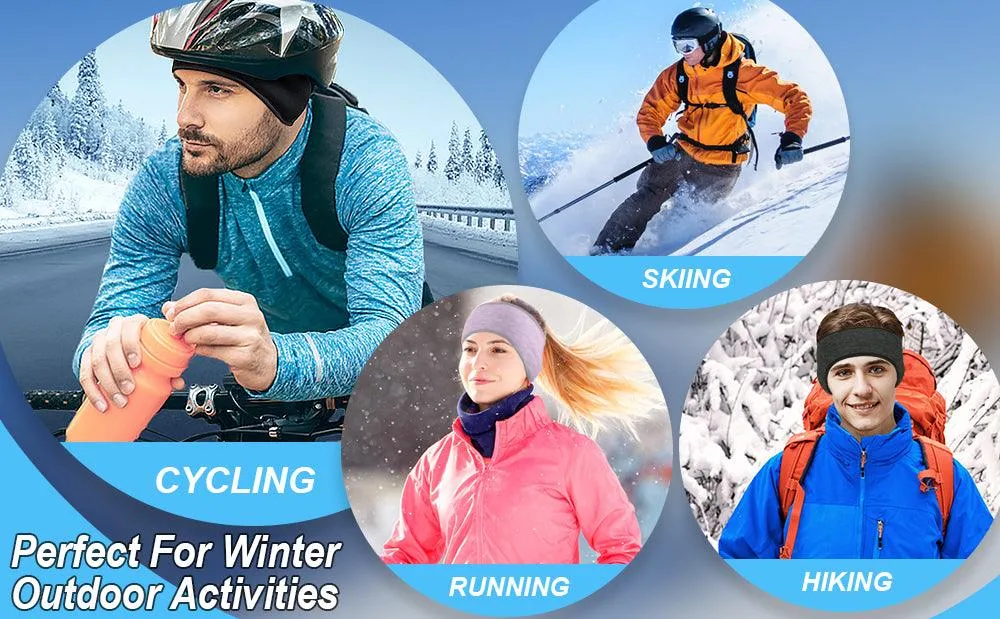 Winter Sport Sweatband, Warm Headband Thermal Fleece