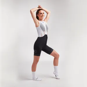 Women's Essentials Team Regular Short Bib 2.0 - Black on Black