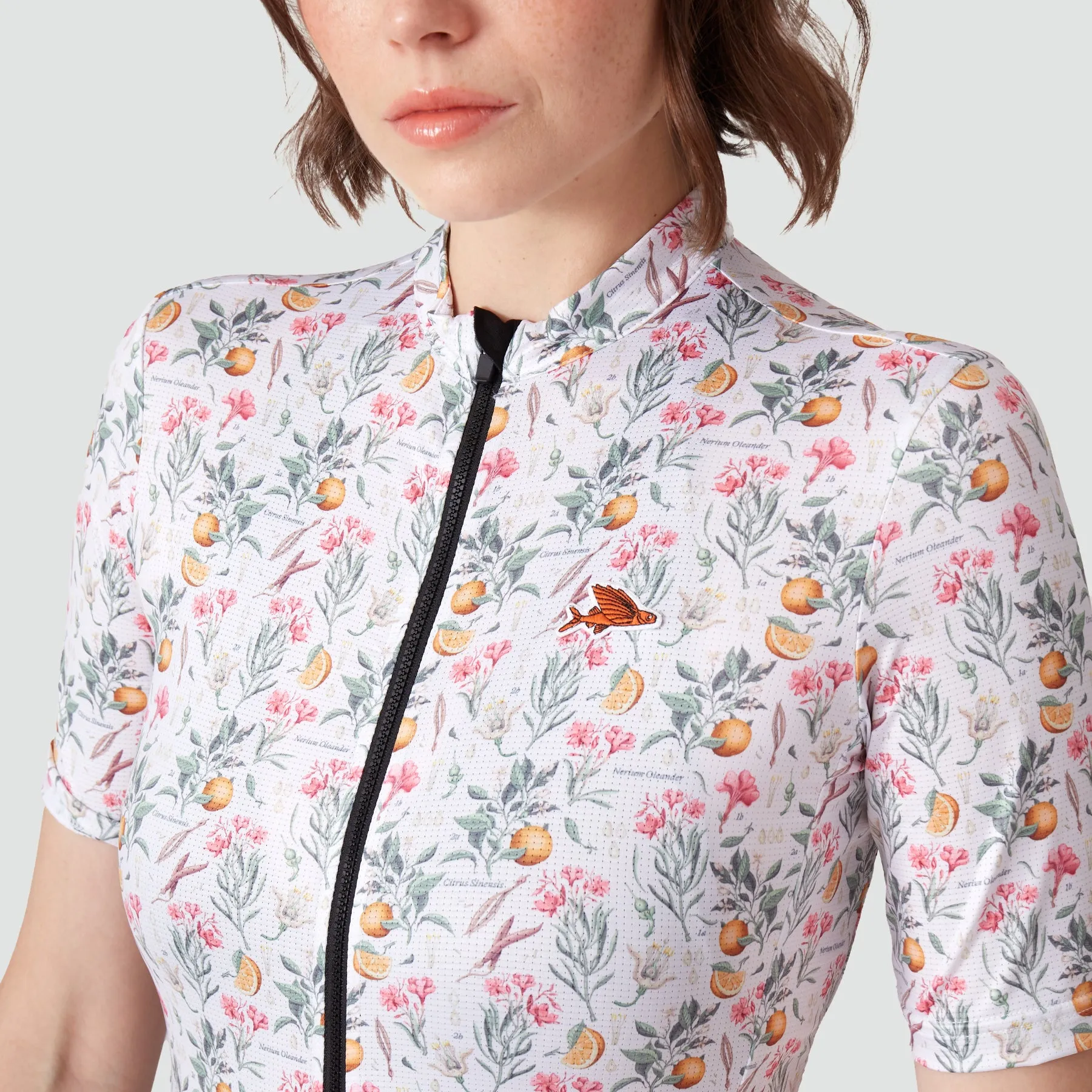 Women's Fleurette Jersey - Orange Blossom White