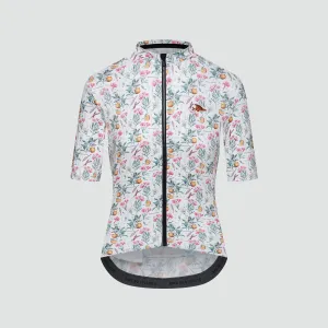 Women's Fleurette Jersey - Orange Blossom White