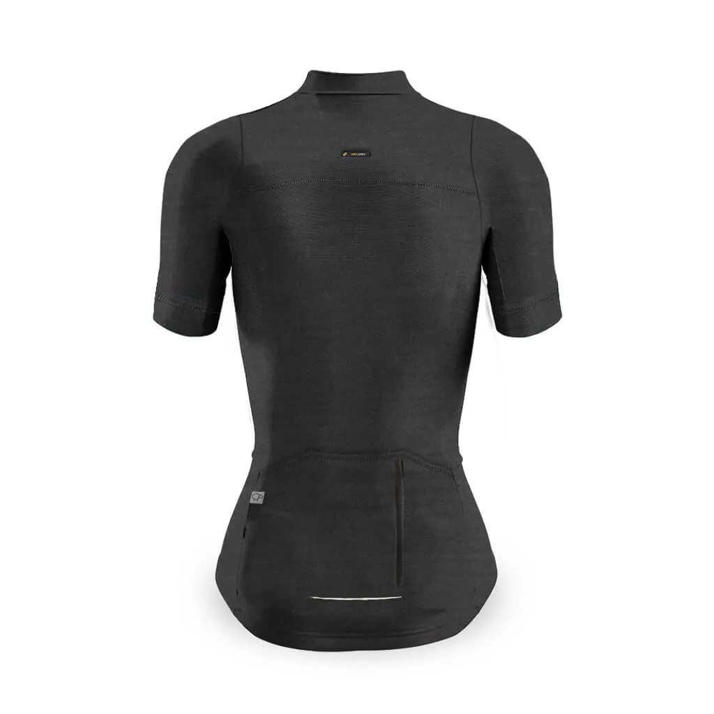 Women's Pecora Merino Cycling Jersey (Charcoal)