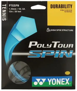 Yonex Poly Tour Spin Tennis String Set of Cobalt Blue 1.25mm  16g