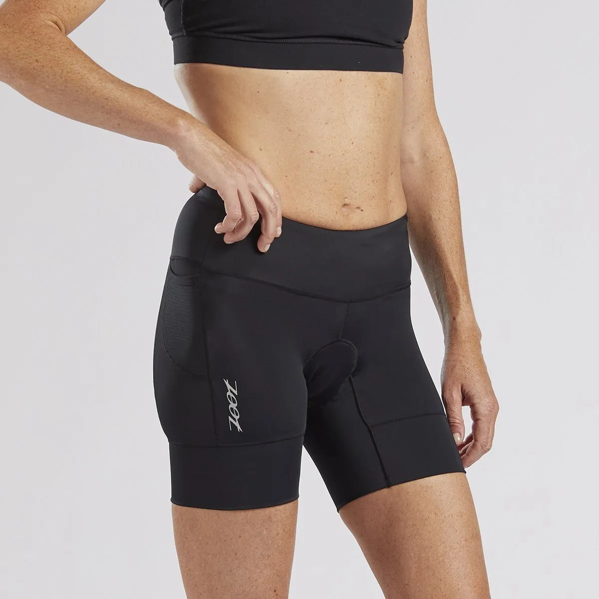 ZOOT WOMENS CORE TRI 6" SHORT - BLACK
