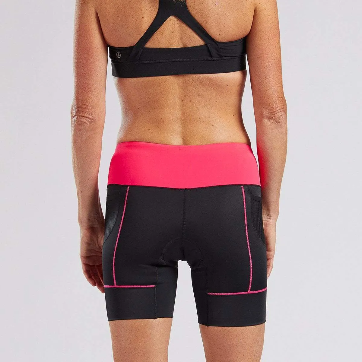 ZOOT WOMENS CORE TRI 6" SHORT - Neon Pink (Blush)